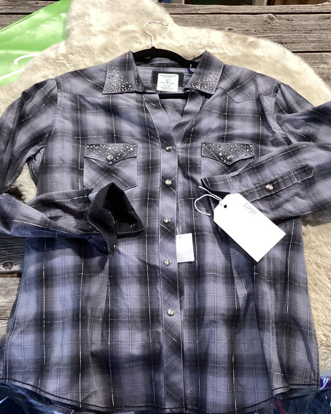 Western Shirt Panhandle Black Large