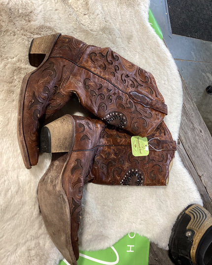 Cowboy Boots Heart Bling 10