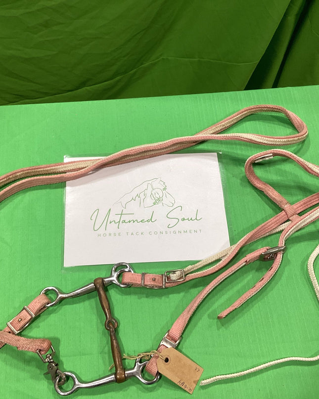 English Bridle & Bit 5"pink Reins