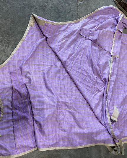 Stable Sheet Purple Plaid 78"