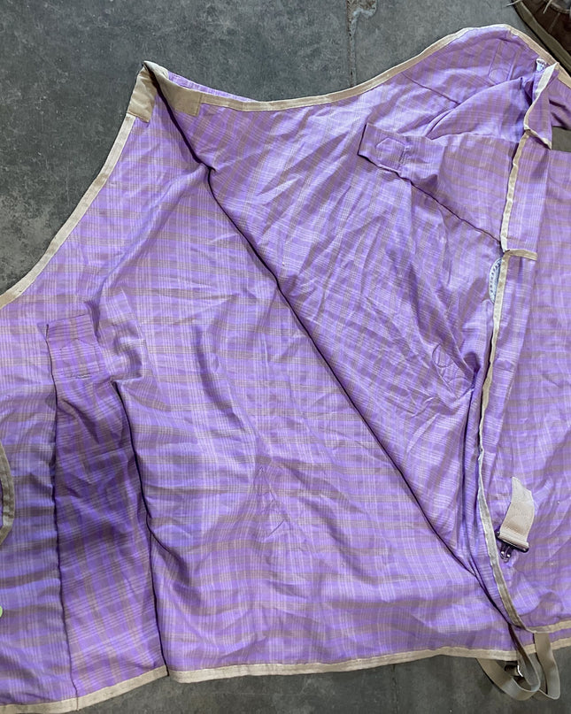Stable Sheet Purple Plaid 78"