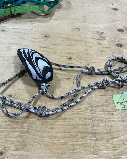 Halter Rope BLK/White Zebra