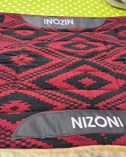 Western Saddle Pad Nizoni Red/Black/Fleece 30 x 28