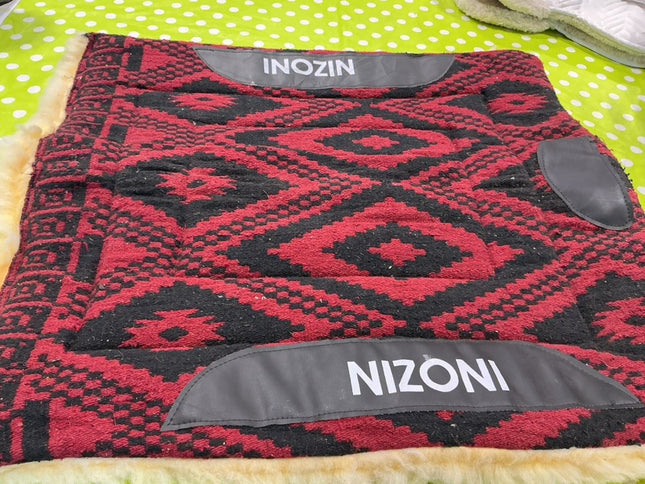 Western Saddle Pad Nizoni Red/Black/Fleece 30 x 28