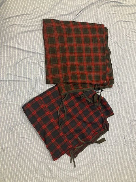 square cotton coolers black and red check,