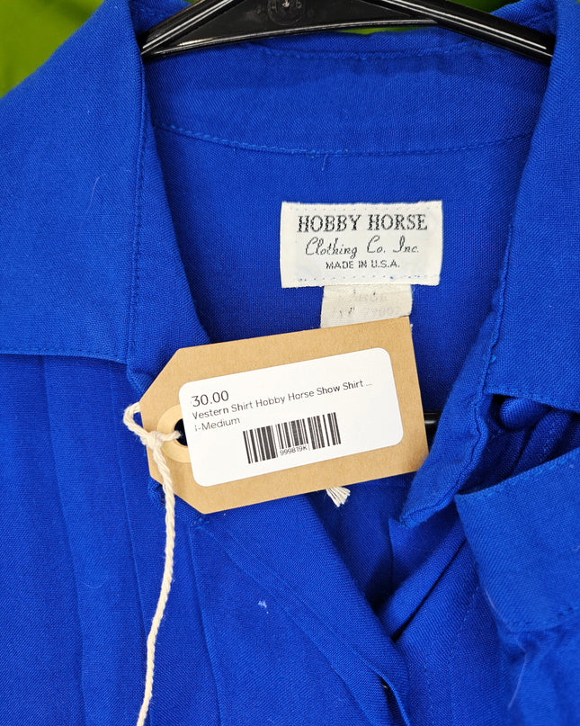 Western Shirt Hobby Horse Show Shirt Blue