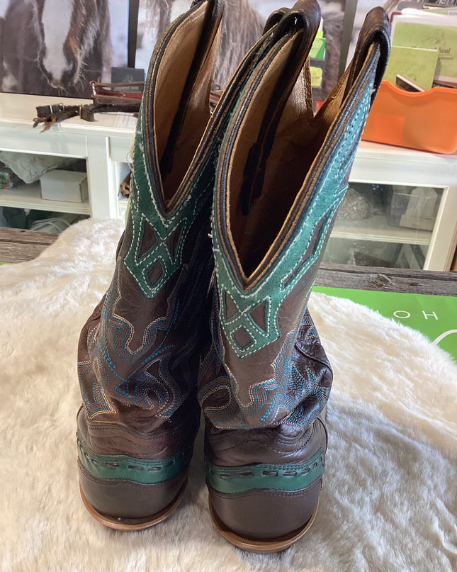 Cowboy Boots 8 Teal Boulet