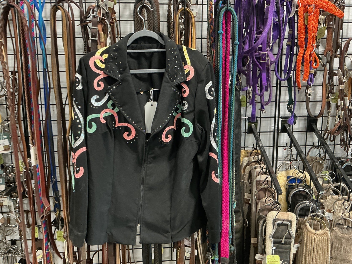 English Show Jacket – Pink/Green/Silver (No Size Tag) | Used