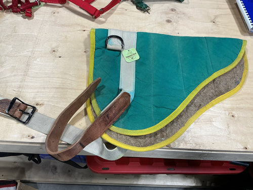 Bareback Pad – Green, No Stirrups | Used
