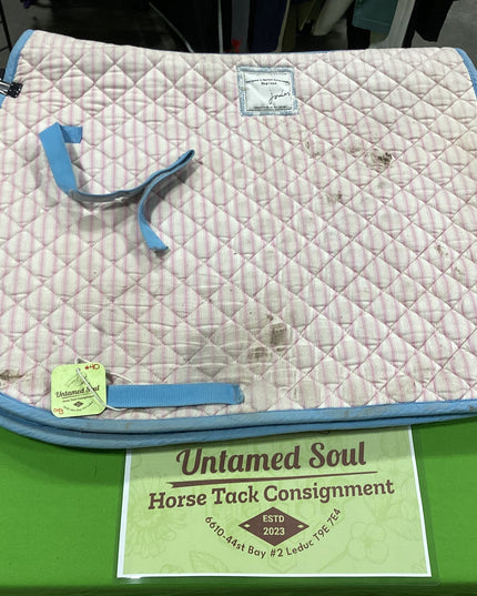English Saddle Pad Blue/Pink