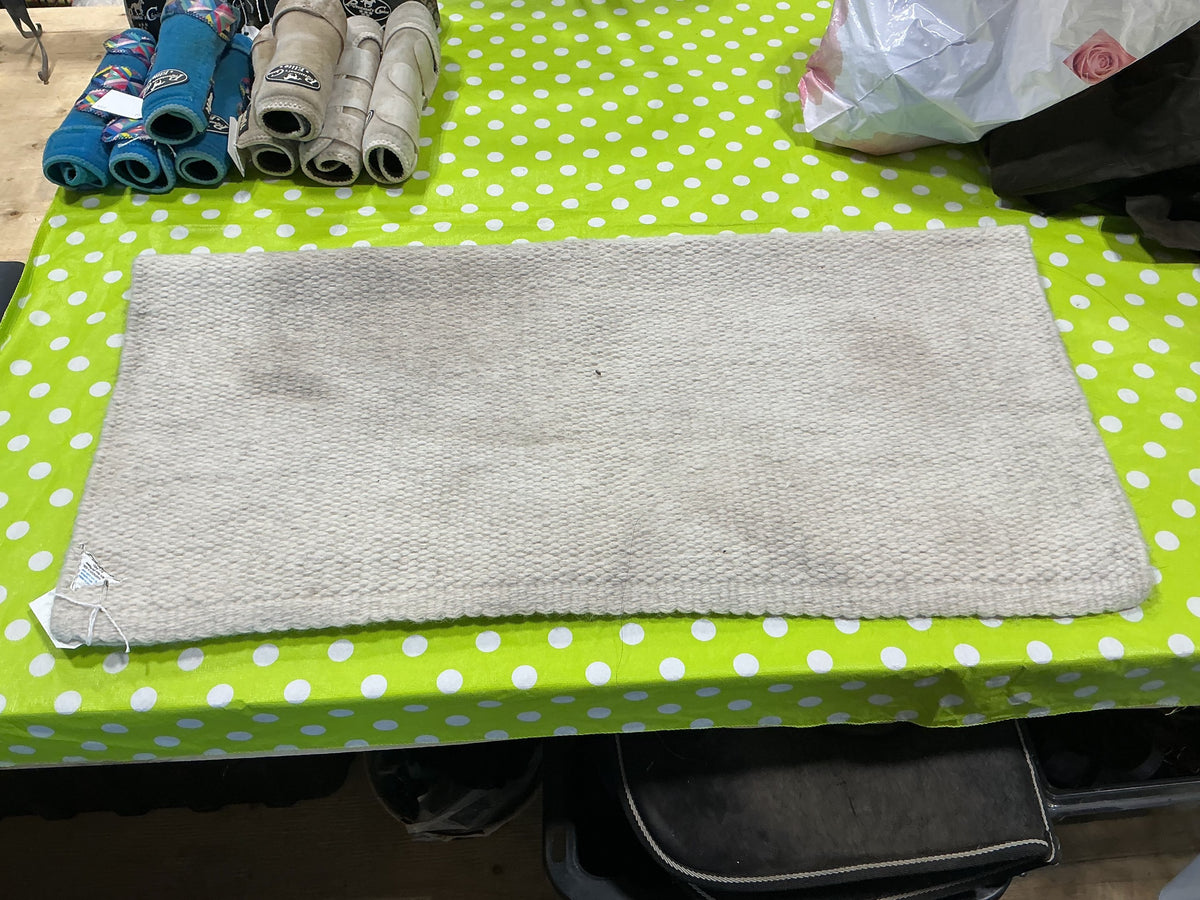 Western Saddle Blanket – White, 35" x 34" | Used