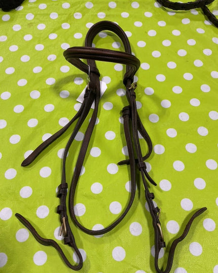 Headstall English Leather Brown