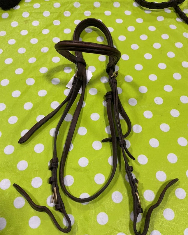 Headstall English Leather Brown