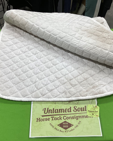 English Saddle Pad Roma White