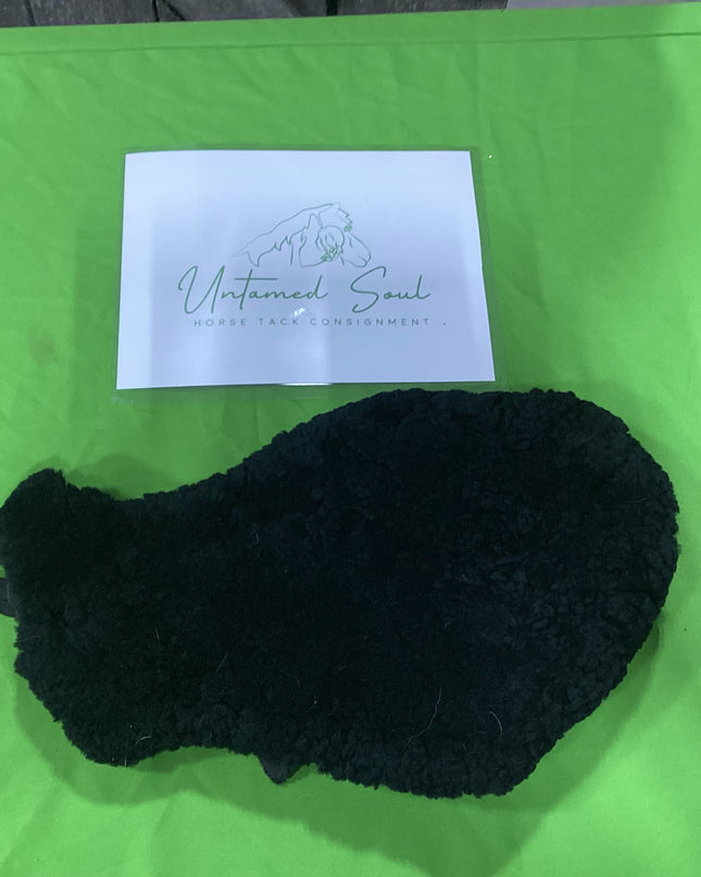 English Sheepskin Saddle Seat cover Black