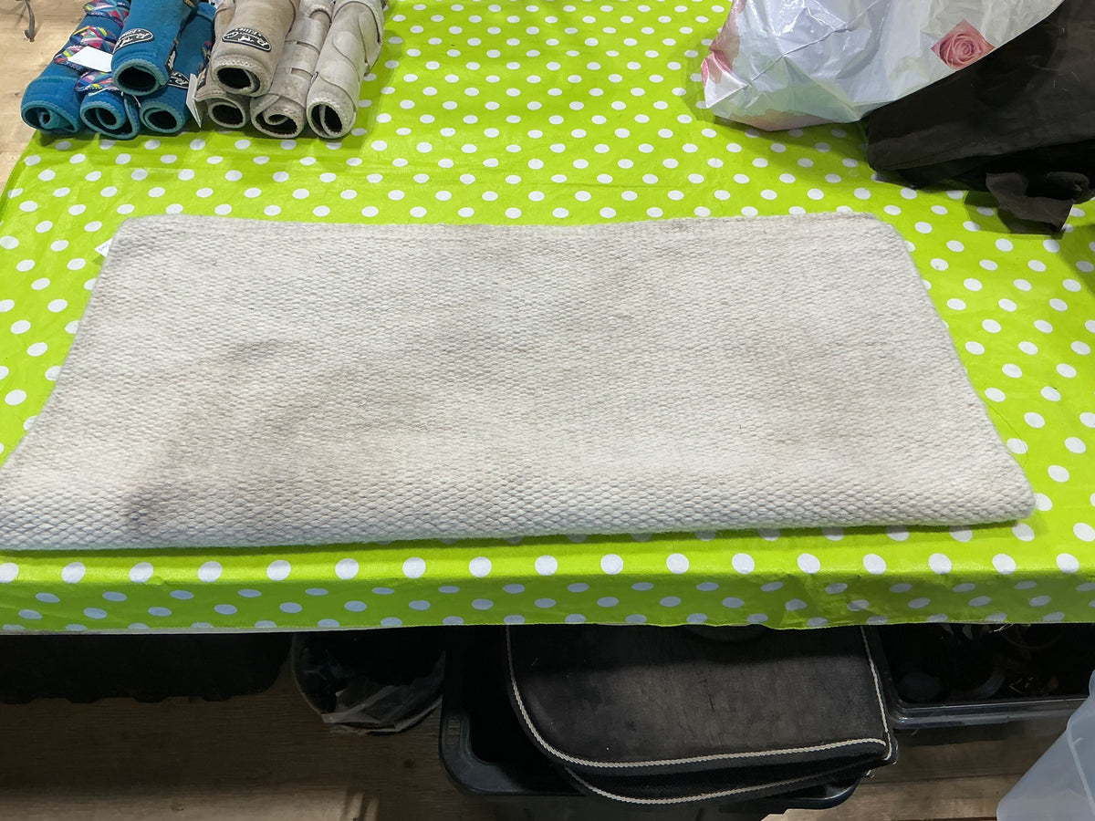 Western Saddle Blanket – White, 35" x 34" | Used
