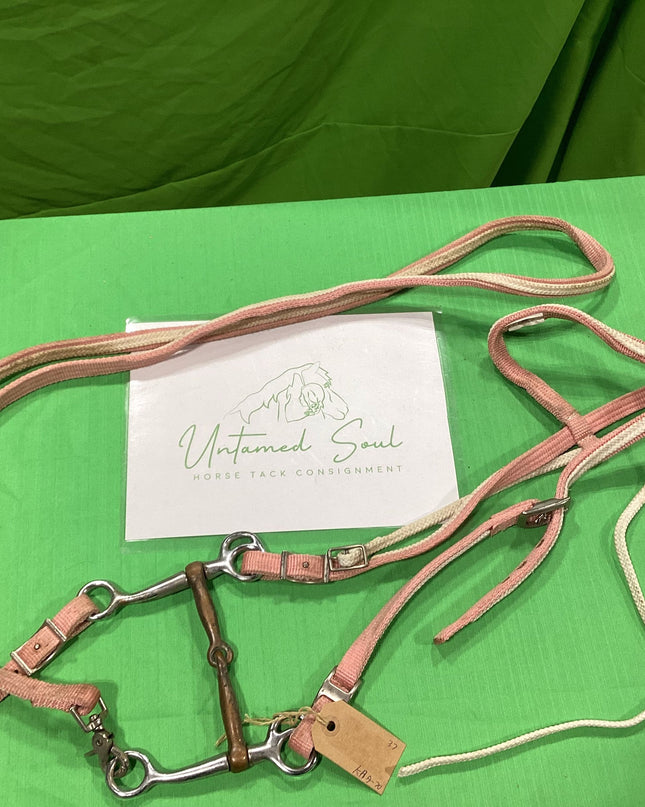 English Bridle & Bit 5"pink Reins