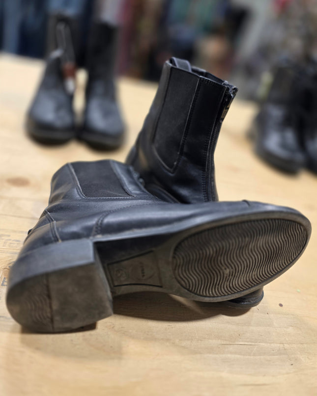 Paddock Boots Black 6.5 Auken ZipUp