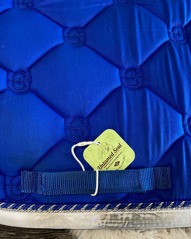 English Saddle Pad Jump Blue/Grey