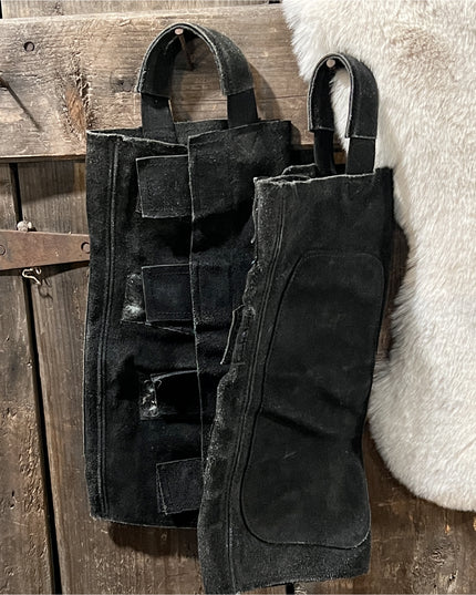 English 1/2 Chaps Black Practical Choice - Medium