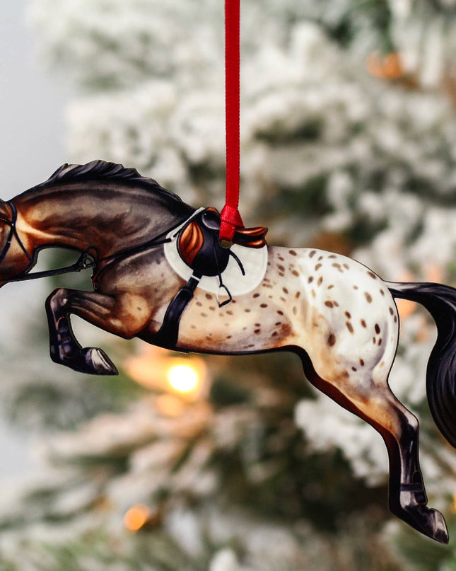 Ornament Jumping -Bay Appaloosa