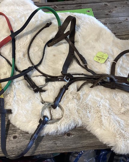 English Bridle Dring Bit training reins