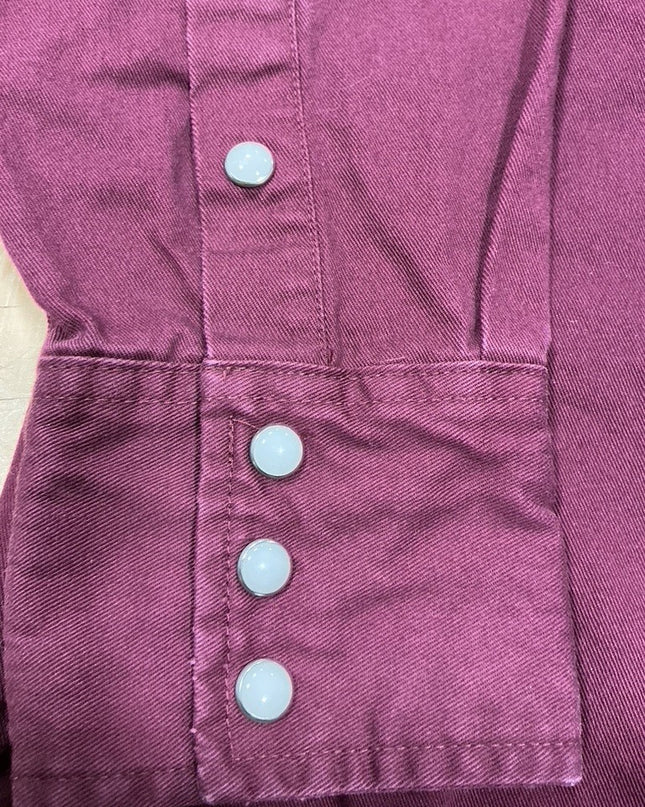 Ladies Shirt Wrangler Size L Burgandy
