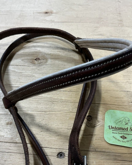 English Headstall Brown/Beige Leather