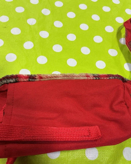 Cantle Bag Red & Fleece