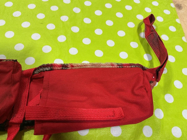 Cantle Bag Red & Fleece