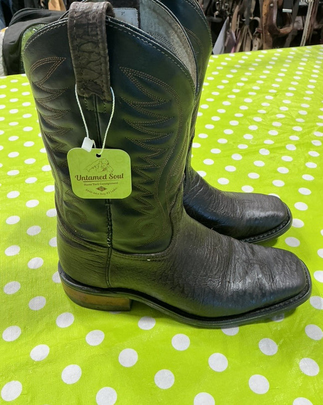 Cowboy Boots Bull Rider 8 1/2 2E Brown Leather Like New