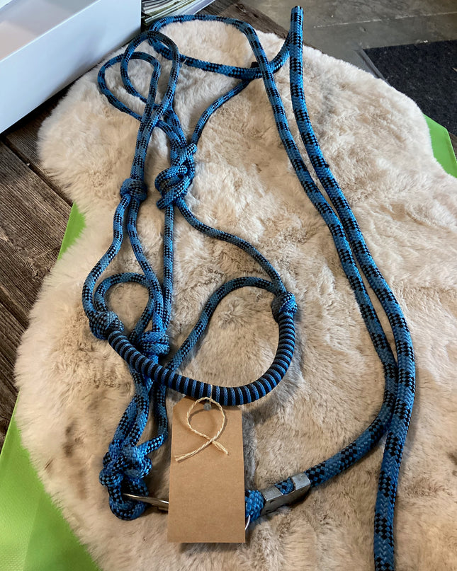 Halter Rope Blue with Lead
