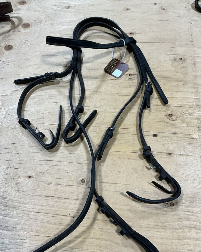 English Headstall Black Leather