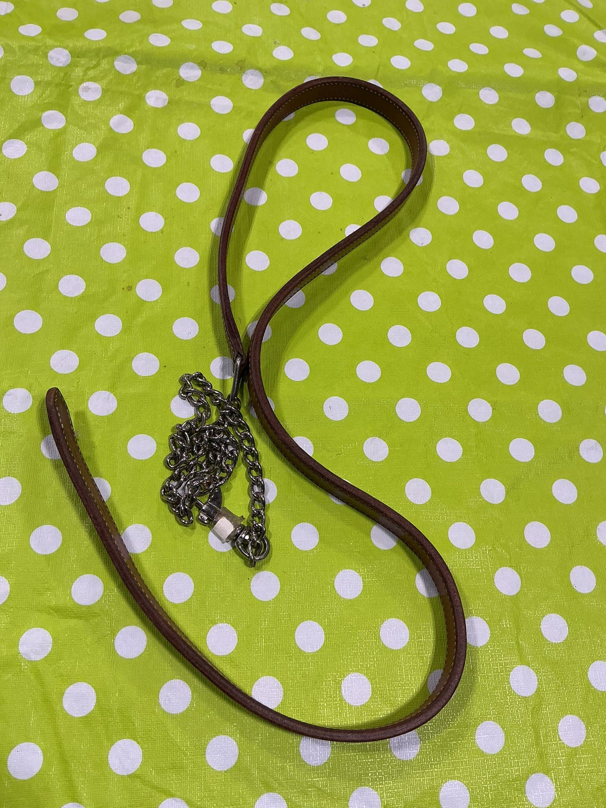 Lead Rope – Leather with Chain, Brown | Used