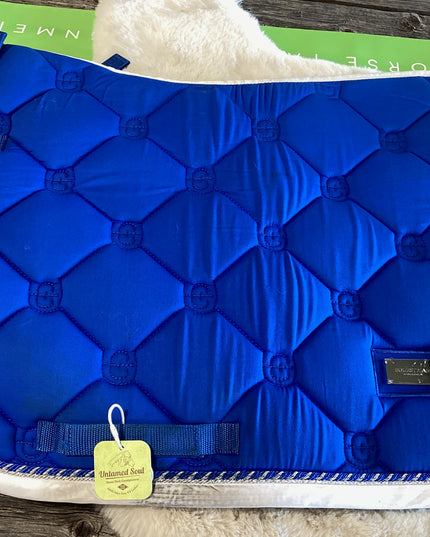 English Saddle Pad Jump Blue/Grey