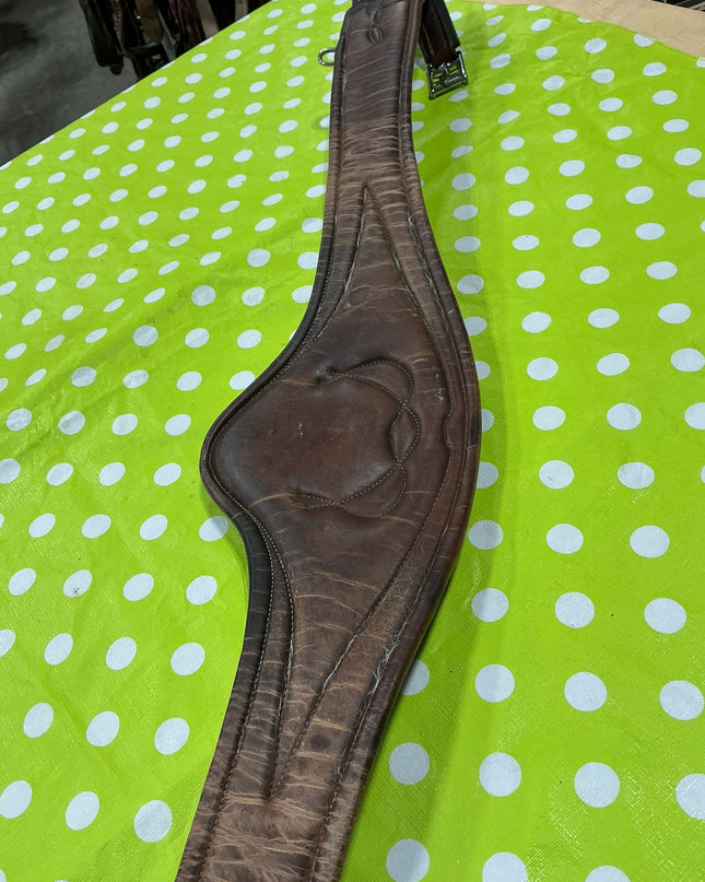 English Girth  54" Elastic Ends Leather Brown