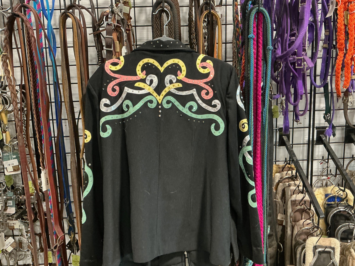 English Show Jacket – Pink/Green/Silver (No Size Tag) | Used