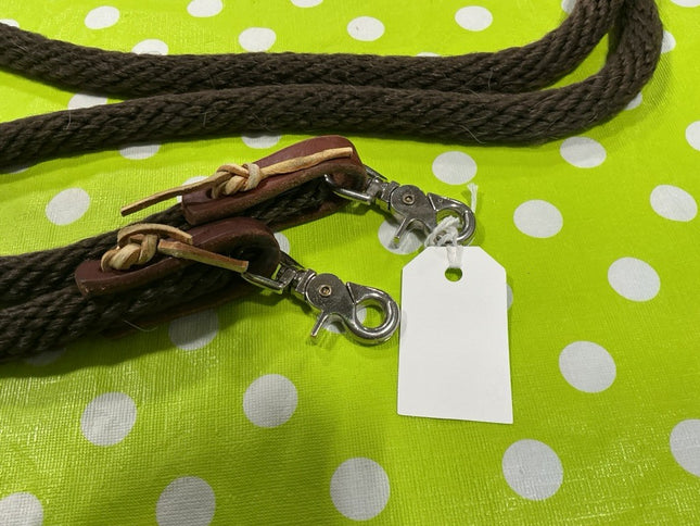 Western Reins Rope Loop Brown