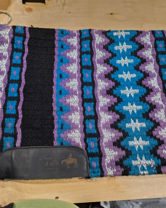 Western Show Pad 30.5"X38" Purple/Blue