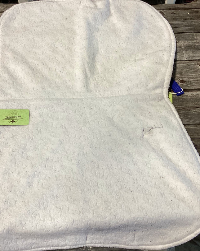 English Saddle  Pad Blue