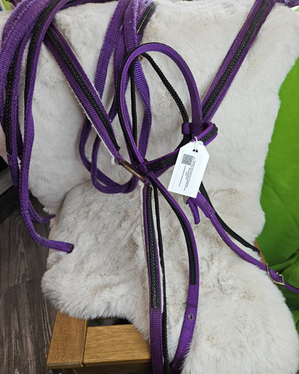 Western Headstalls Nylon Bridle/Breast Collar/Reins Purple