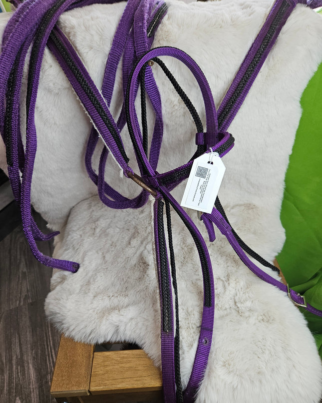 Western Headstalls Nylon Bridle/Breast Collar/Reins Purple