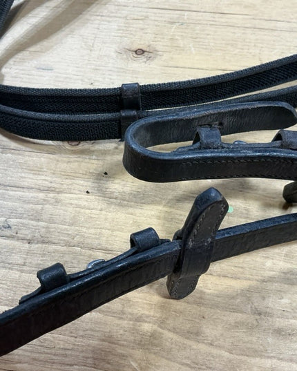 English Reins Leather/Rubber Black