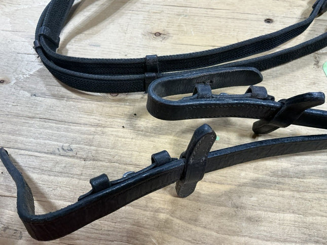 English Reins Leather/Rubber Black
