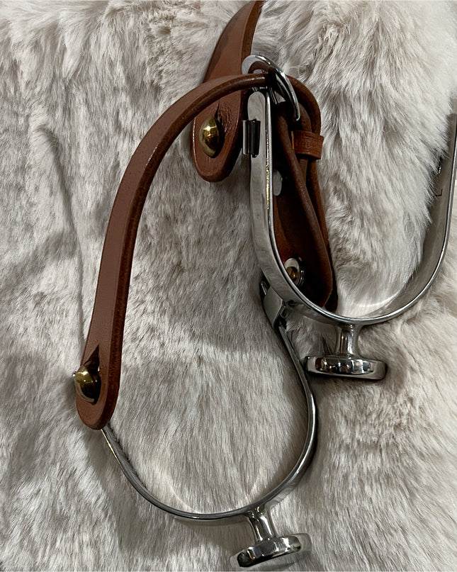 English Spurs with leather straps Shires