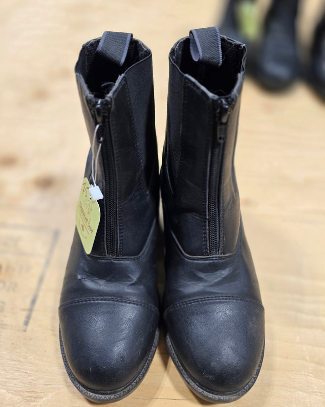 Paddock Boots Black 6.5 Auken ZipUp