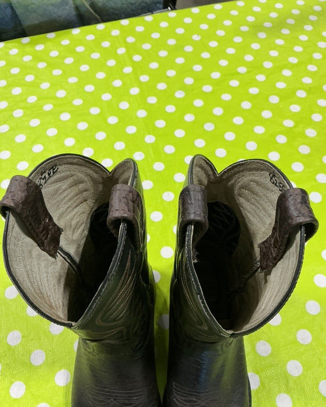 Cowboy Boots Bull Rider 8 1/2 2E Brown Leather Like New