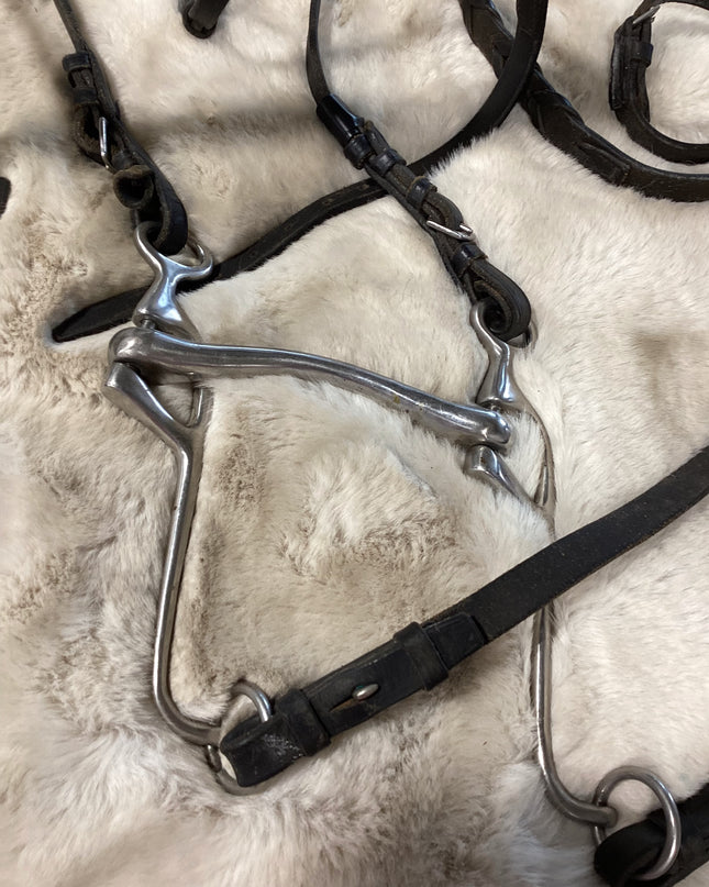 English Bridles Reins & Bit Red Brow Band