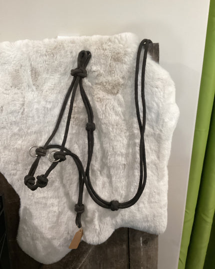 Rope Halter Black with Clips