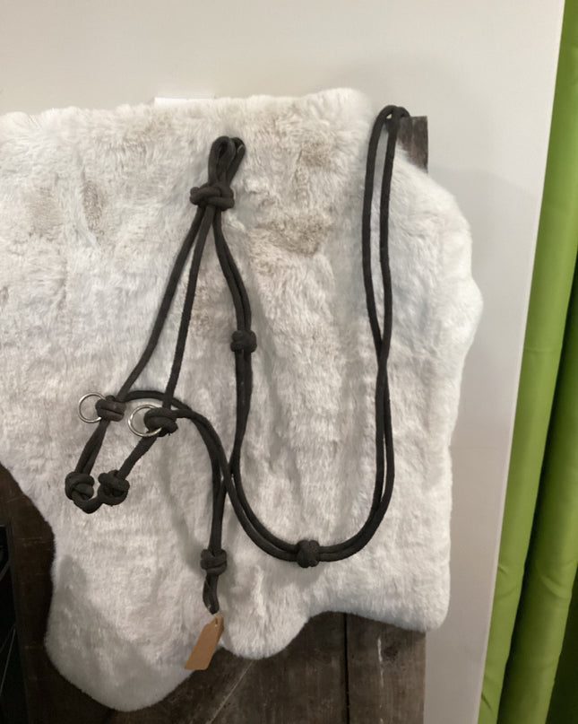 Rope Halter Black with Clips
